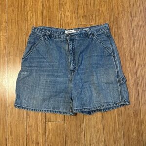 Vintage Bugle Boy Carpenter Denim Shorts size 14